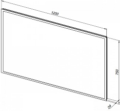 Aquanet Зеркало Оптима 120x75 – фотография-4